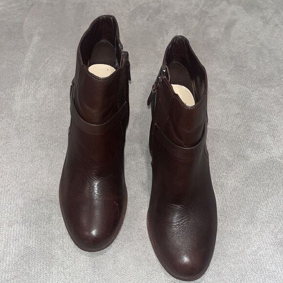 Cole Haan brown leather 3” heel boots - Picture 2 of 6
